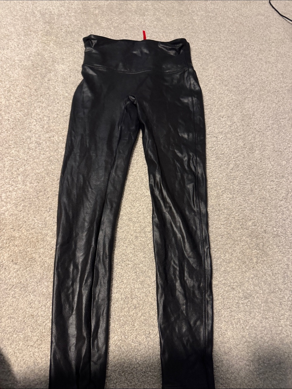 SPANX Black Faux Leather Leggings